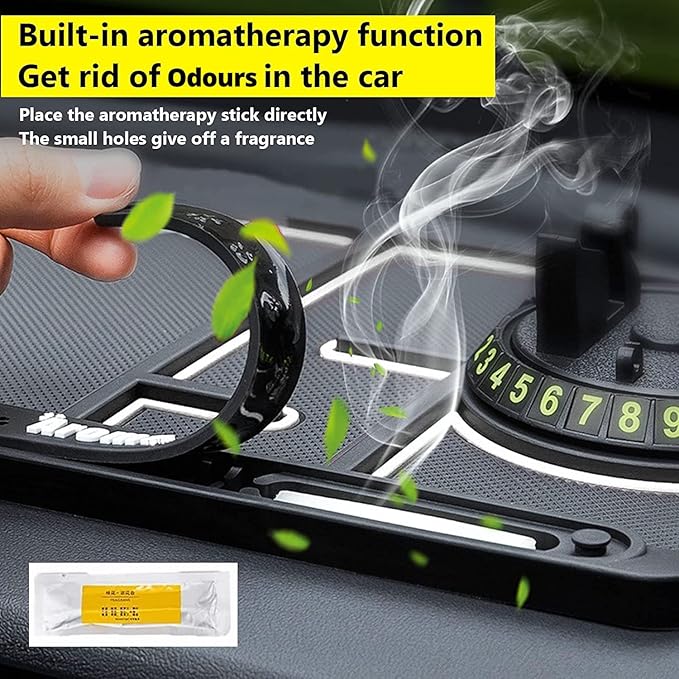 Car Dashboard Mat (Anti-Slip) With Phone Holder