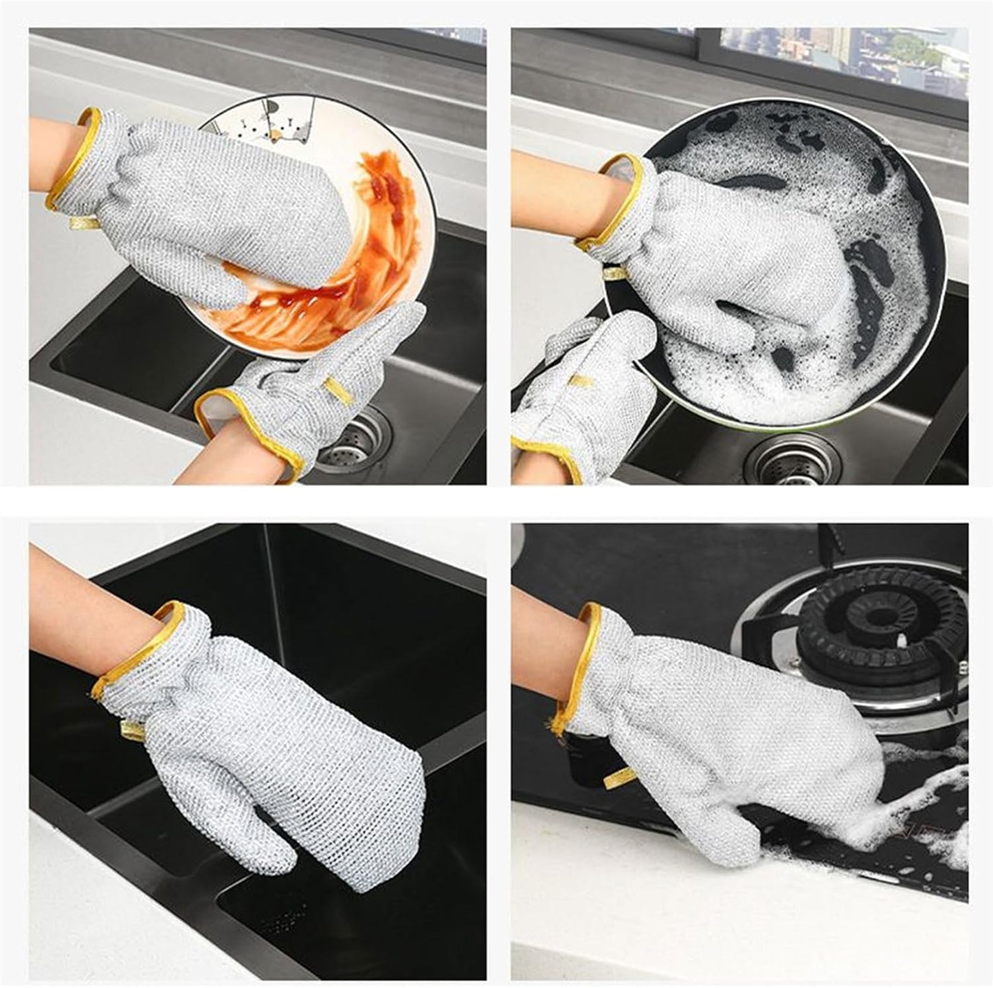 FixScrub™ – Steel wire Dishwashing Gloves (Pack of 2)