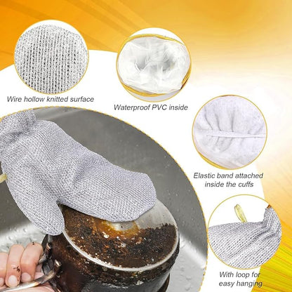 FixScrub™ – Steel wire Dishwashing Gloves (Pack of 2)