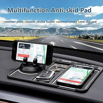 Car Dashboard Mat (Anti-Slip) With Phone Holder