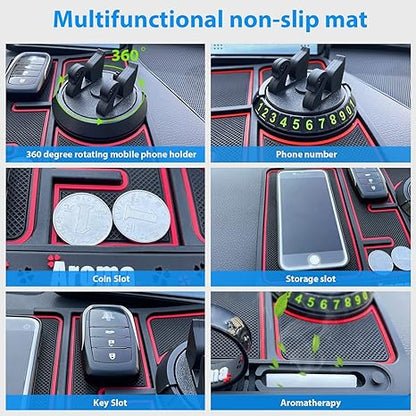 Car Dashboard Mat (Anti-Slip) With Phone Holder